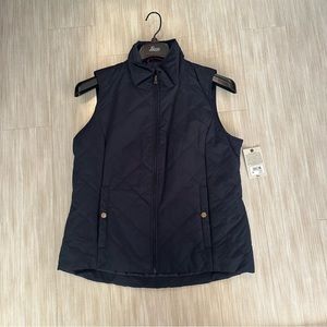 NWT G.H. Bass & Co. Navy Blue Quilted Vest